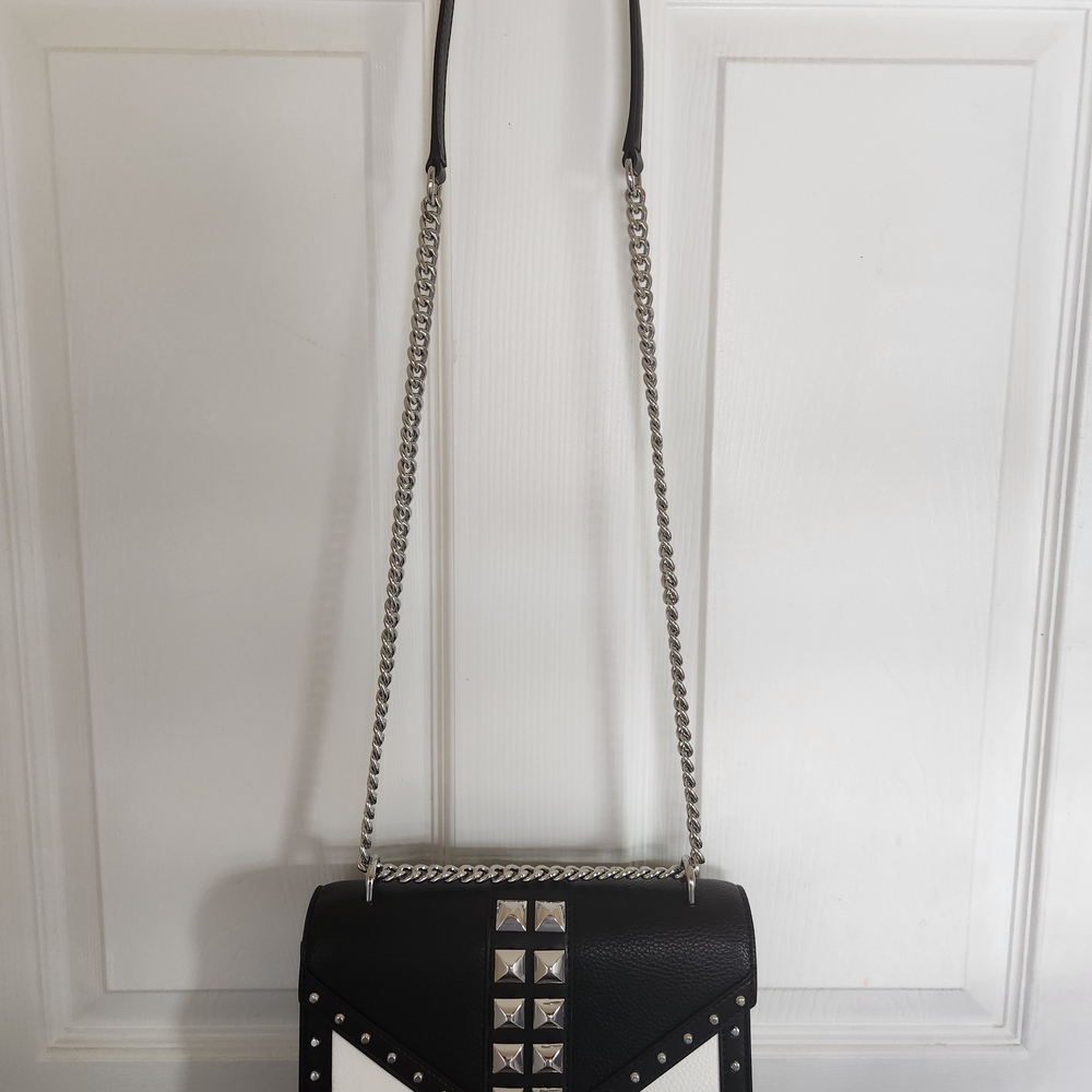 Michael Kors NWOT Whitney Black and White Studded Shoulder/Crossbody Bag - Picture 14 of 14